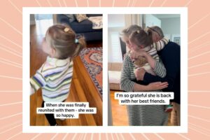 Toddler’s emotional moment with grandparents